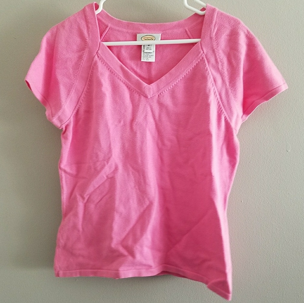 Pink V-Neck Tee
